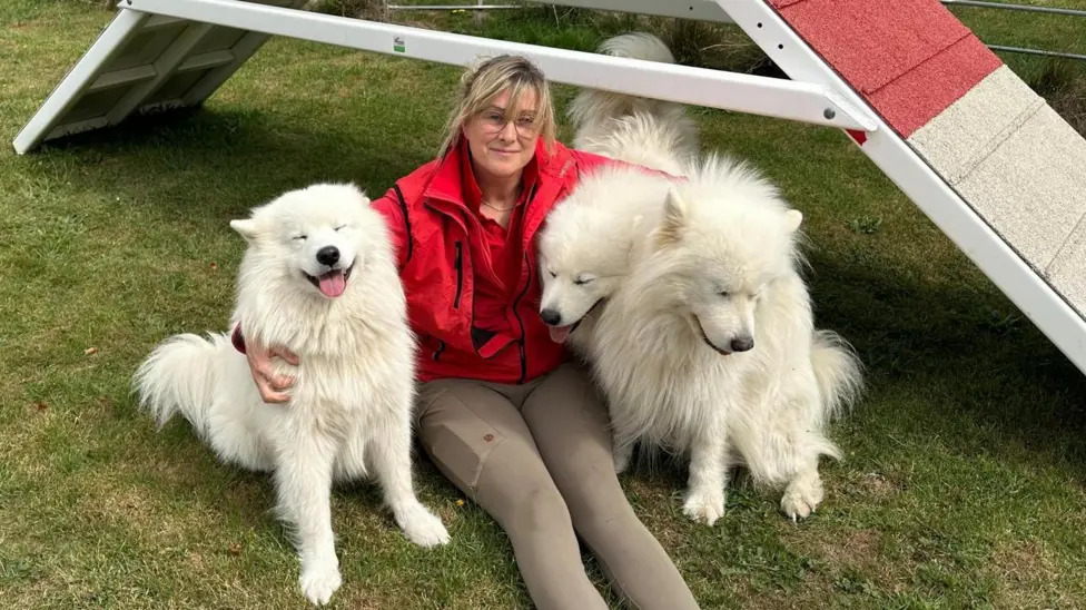 Tammie with her dogs